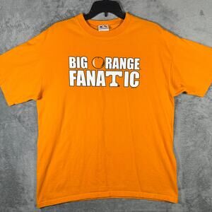 VINTAGE 90s Tennessee Castaways Orange Fanatic Shirt Men's‎ L Orange Graphic